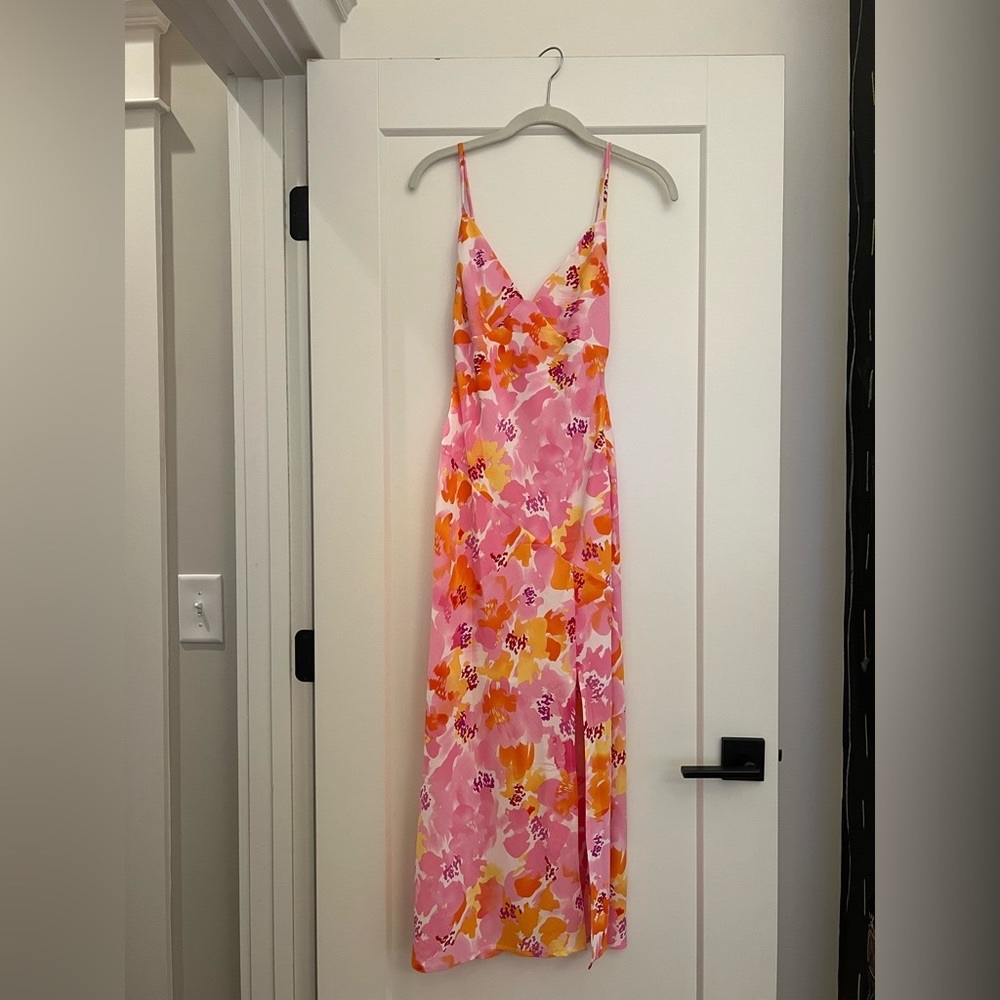 Hello Molly Swipe Midi Dress Pink